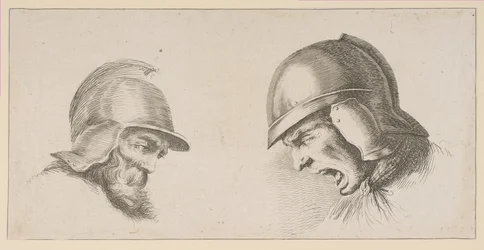 Zwei Köpfe alter Soldaten, nach 1641