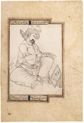 Kalligraphie; Ein Künstler bei der Arbeit, um 1600