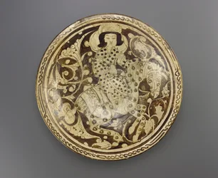 Schale, Region Kashan, Iran, Saljuq-Dynastie, spätes 12. bis frühes 13. Jahrhundert