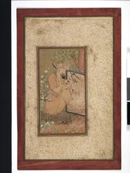 Farhad schnitzt Shirins Porträt, wahrscheinlich 18. Jahrhundert