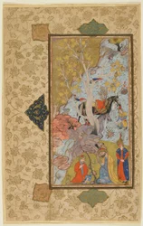 Iskandar besucht einen Einsiedler, Schiras, Iran, ca. 1580-1600