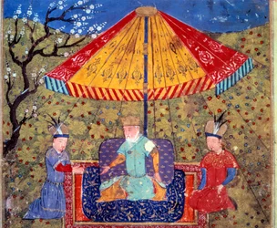 Darstellung des mongolischen Kaisers Dschingis Khan