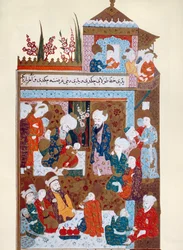 Rumi heilt seinen älteren Sohn Arif, späte 16. Jahrhundert