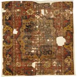 Tabriz-Medaillon und Kartuschen-Teppichfragment, Nordwestpersien, zweite Hälfte des 16. Jahrhunderts