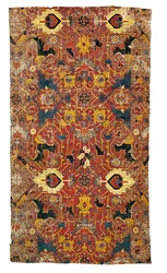 Tabriz-Medaillon-Teppichfragment, Nordwestpersien