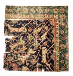 Tabriz-Medaillon-Teppichfragment, Nordwestpersien, Mitte des 16. Jahrhunderts