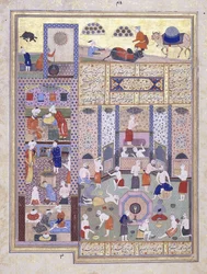 Der Kalif Harun al-Rashid in den Bädern, ca. 1584-5
