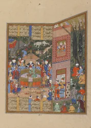 Die Gesandten von Salm und Tur vor Faridun, um 1560