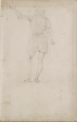Studie für einen Johannes den Täufer (Rückseite: Ein Auge)