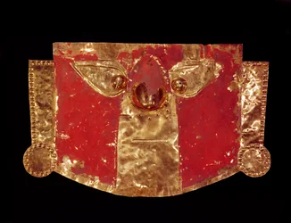 Inka-Maske (Gold mit roter Farbe)