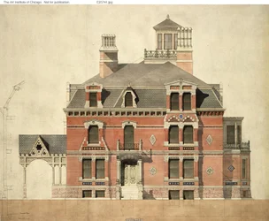 Eliphalet W. Blatchford Haus, Chicago, Illinois, LaSalle Street Fassade und Teilansicht