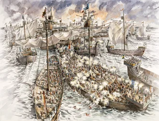 Belagerung von Dover Castle, 1216, um 1990-2010