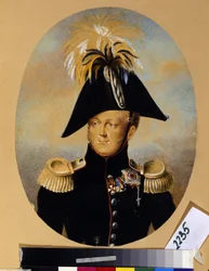 Porträt des Zaren Alexander I. Pawlowitsch mit verschiedenen Auszeichnungen