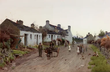 Ein walisisches Dorf – Abend, um 1890-1910