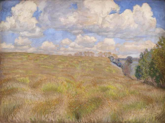 Ein Feld mit wogendem Roggen