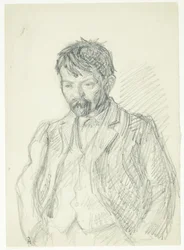 Porträt des Malers Jens Birkholm. Halbfigur