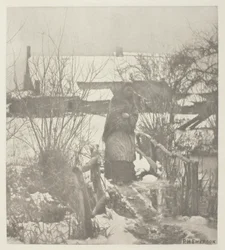 Ein rutschiger Pfad - Winterszene (Norfolk)