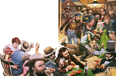 Ende des Gleislagers im Wilden Westen