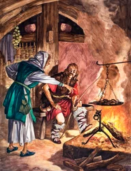 König Alfred der Große und die Kuchen