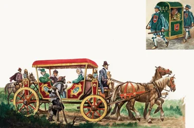 Öffentliche Verkehrsmittel: Pferd, Kutsche und Sänfte