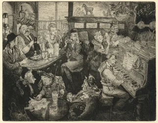 Szene in einem Wirtshaus