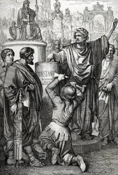 Die Gründung von Konstantinopel durch Kaiser Konstantin den Großen, der die kaiserliche Hauptstadt nach Byzanz verlegte, das er in Konstantinopel umbenannte