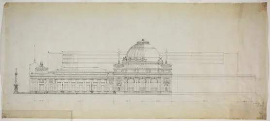 Lakefront Ausstellungshalle, Chicago, Illinois, Elevation