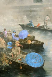 Punts auf der Wey in Brooklands