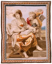 Flämischer Wandteppich. Serie Der Triumph der Eucharistie. Weisheit inspiriert durch den Heiligen Geist. Neunzehnter Wandteppich der Serie. Modell Peter Paul Rubens. 1626-1628. Herstellung Jacob II Geubels, Brüssel