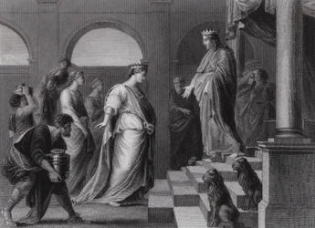 Salomo und die Königin von Saba (Gravur)