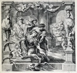Der Tod des Achilles, nach Pierre Paul Rubens (1577-1640), Flandern