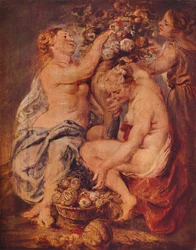 Ceres und zwei Nymphen mit einem Füllhorn, ca. 1617