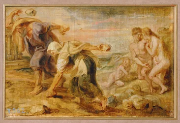 Deukalion und Pyrrha, Schöpfer der Menschheit nach der ersten Flut