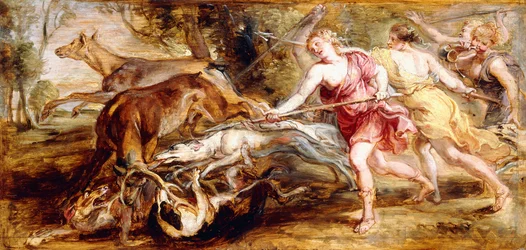 Diana und ihre Nymphen auf der Jagd - ein Modello