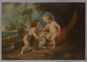 Das Jesuskind und der heilige Johannes der Täufer