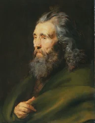 Kopfstudie eines bärtigen Mannes, um 1617
