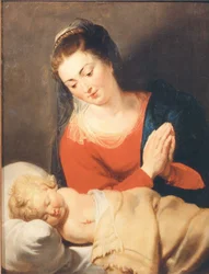 Maria vor dem schlafenden Christuskind