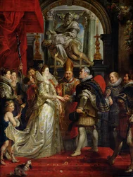 Die Stellvertreterhochzeit von Marie de Medici (1573-1642) und Henri IV (1573-1642) am 5. Oktober 1600, 1621-25