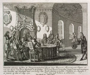 Abschluss des Friedensvertrags von Nystad am 20. August 1721