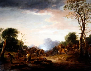 Ein Hinterhalt in einer bewaldeten Landschaft