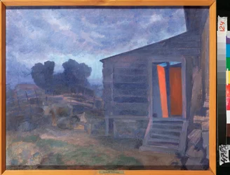 Blaue Landschaft