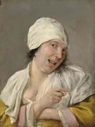 Sehen: Eine junge Frau zeigt. Aus der Serie Personifikationen der fünf Sinne, ca. 1635-66