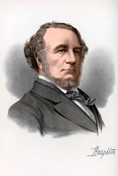 Richard Monckton Milnes, 1. Baron Houghton, englischer Dichter und Politiker, ca. 1890