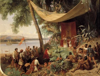 Die erste Messe in Amerika (Detail)