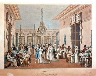 Café Frascati von Debucourt, frühes 19. Jahrhundert