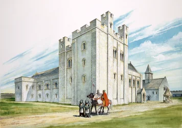 Die Zentralgebäude, Sherborne Old Castle, Dorset