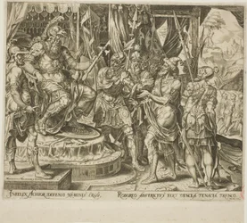 Achior bittet Holofernes für die Israeliten, Platte eins aus Die Geschichte von Judith und Holofernes