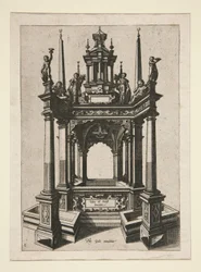 Entwurf für architektonische Brunnenumzäunung