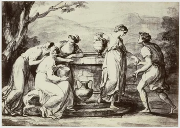A. Kauffman, Rebecca am Brunnen