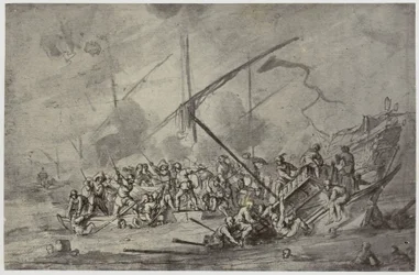 Della Bella, Eine Seeschlacht